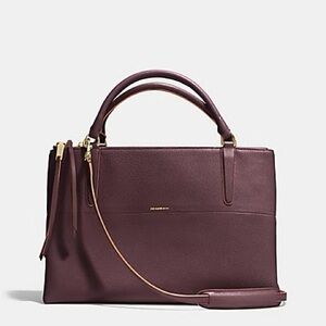 Coach Purse Borough Bag Burgundy Red
Leather EUC